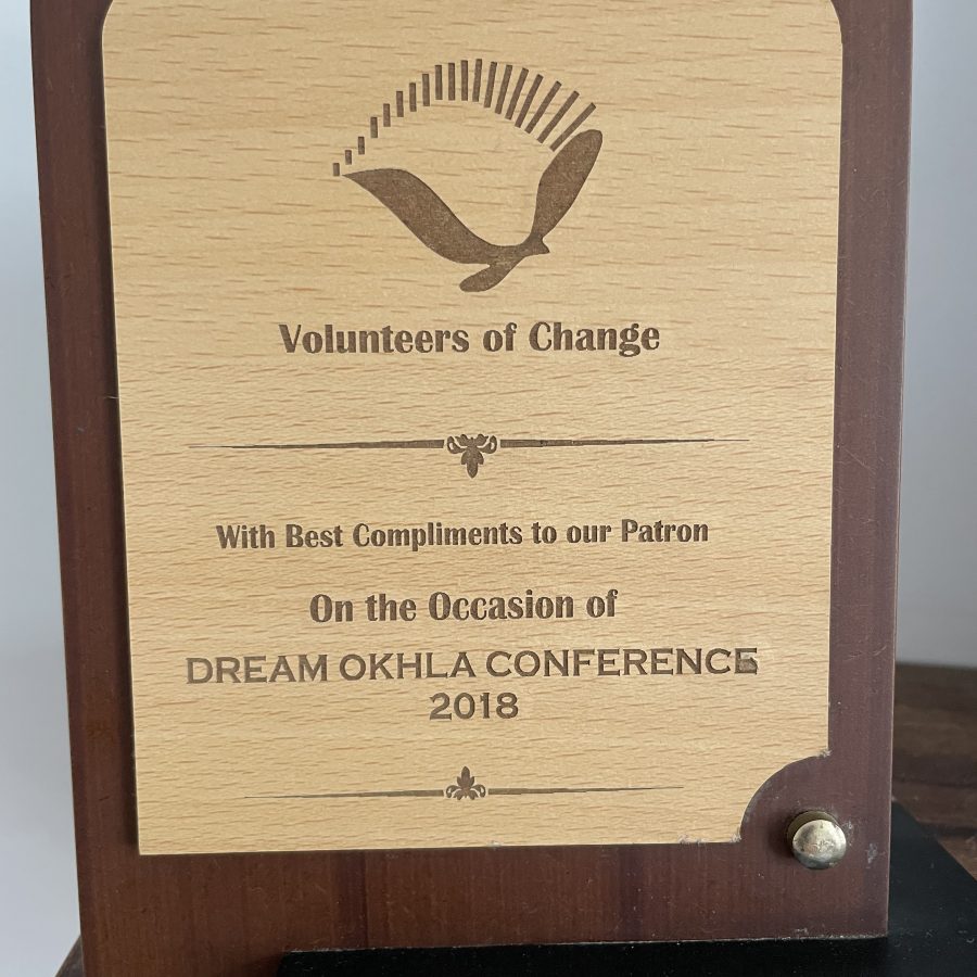 Patron Volunteers of Change's Dream Okhla Conference, New Delhi