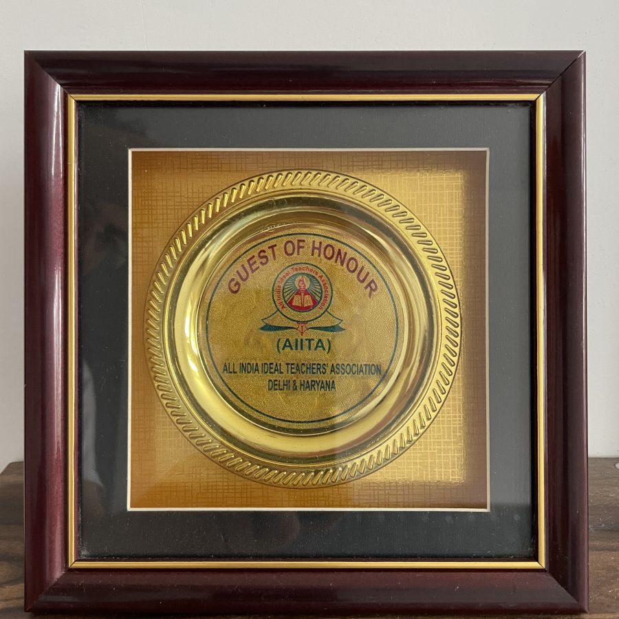 Guest of Honour by All India Ideal Teacher's Association Delhi & Haryana